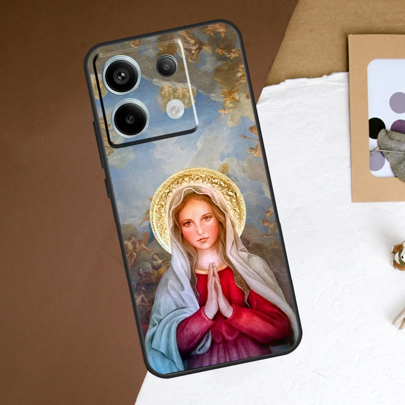 Religious Mary and Jesus Case For Redmi Note 13 Pro Plus 9 10 11 12 Pro 9S 10S 11S 12S Cover For Redmi 12 C 10C 13C