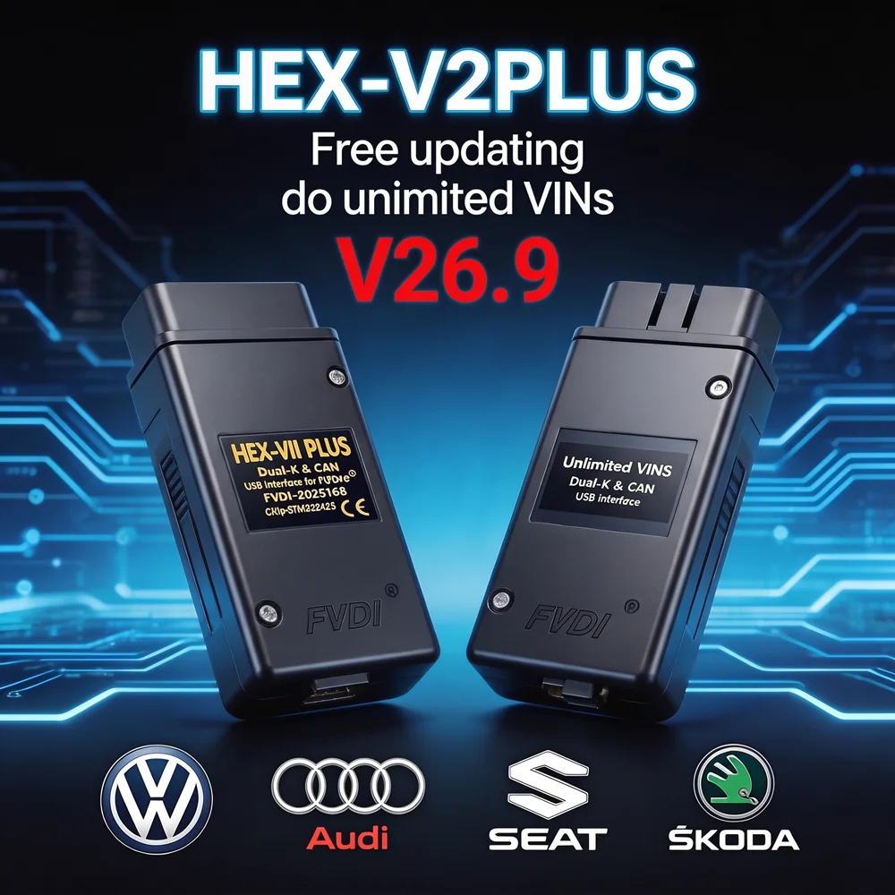 FLY V2 PLUS V26.9 VCDSPlus VAG HEX V2 PLUS Free Update VAG COM Multi-Language Car Diagnostic Coding Tool