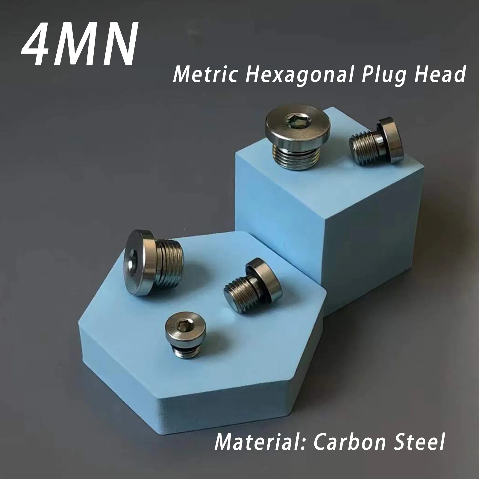 M8-M60 Hydraulic Threaded Plug Fitting With Sealing Ring Oil Pipe Port Screw Cap Leak Proof BSP Metric Hydraulic Connector Plug