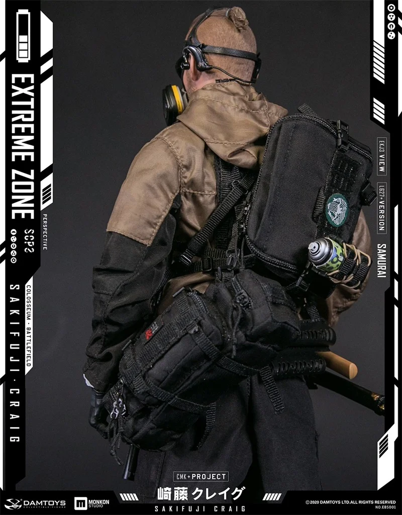 In Stock 1/6 DAMTOYS DAM EBS001 Extreme Zone Sakifuji Craig Warrior Trip Luggage Bag Shoulder Backpack Model For Figure Collect