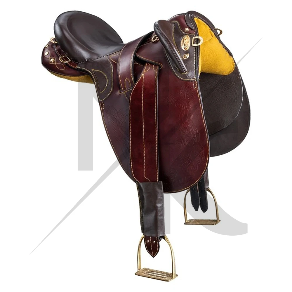 Australian Equestrian Saddle, High Quality Cowhide,  Adjustable Saddle Pad, Wooden Saddle Frame