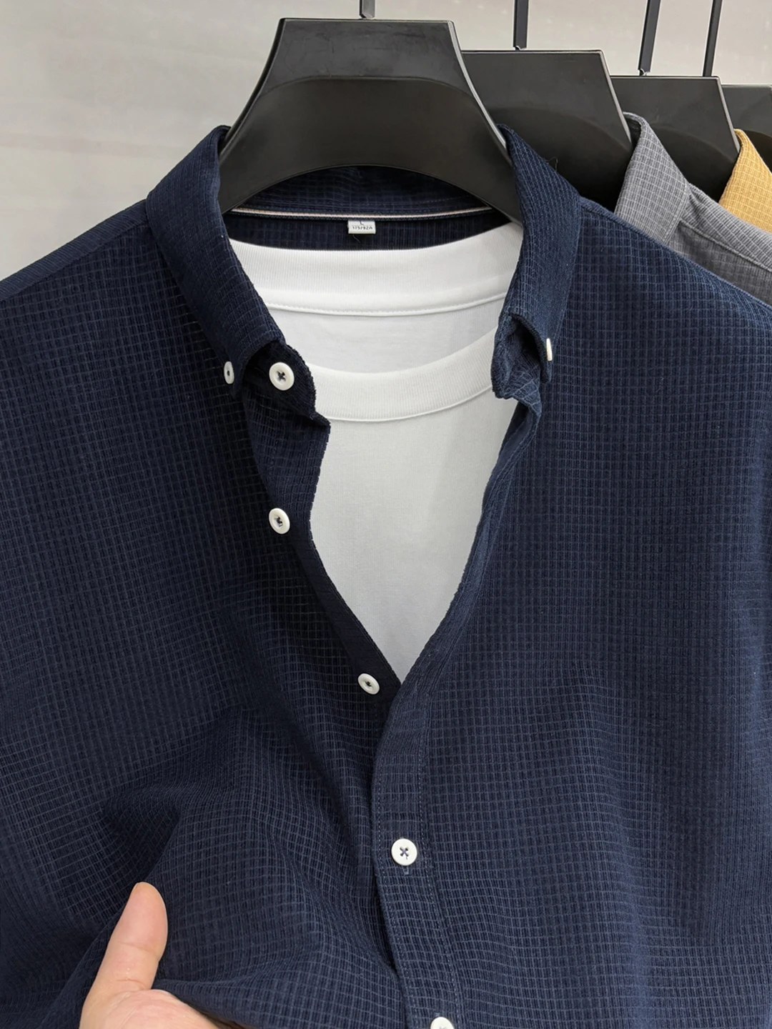 

Мужская вельветовая рубашка с длинным рукавом, повседневная, деловая, универсальная, весенне-осенняя, не требующая глажки, верхняя одежда