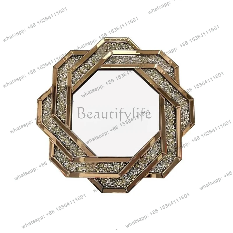 Diamond bathroom mirror glass splicing vanity vanity vanity mirror porch decorative wall hanging art mirror bathroomWs