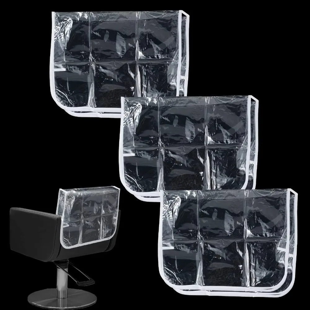 Universal PVC Salon Chair Cover Clear Round Chair Back Covers Waterproof Soft Barber Chair Back Covers Protector Covers