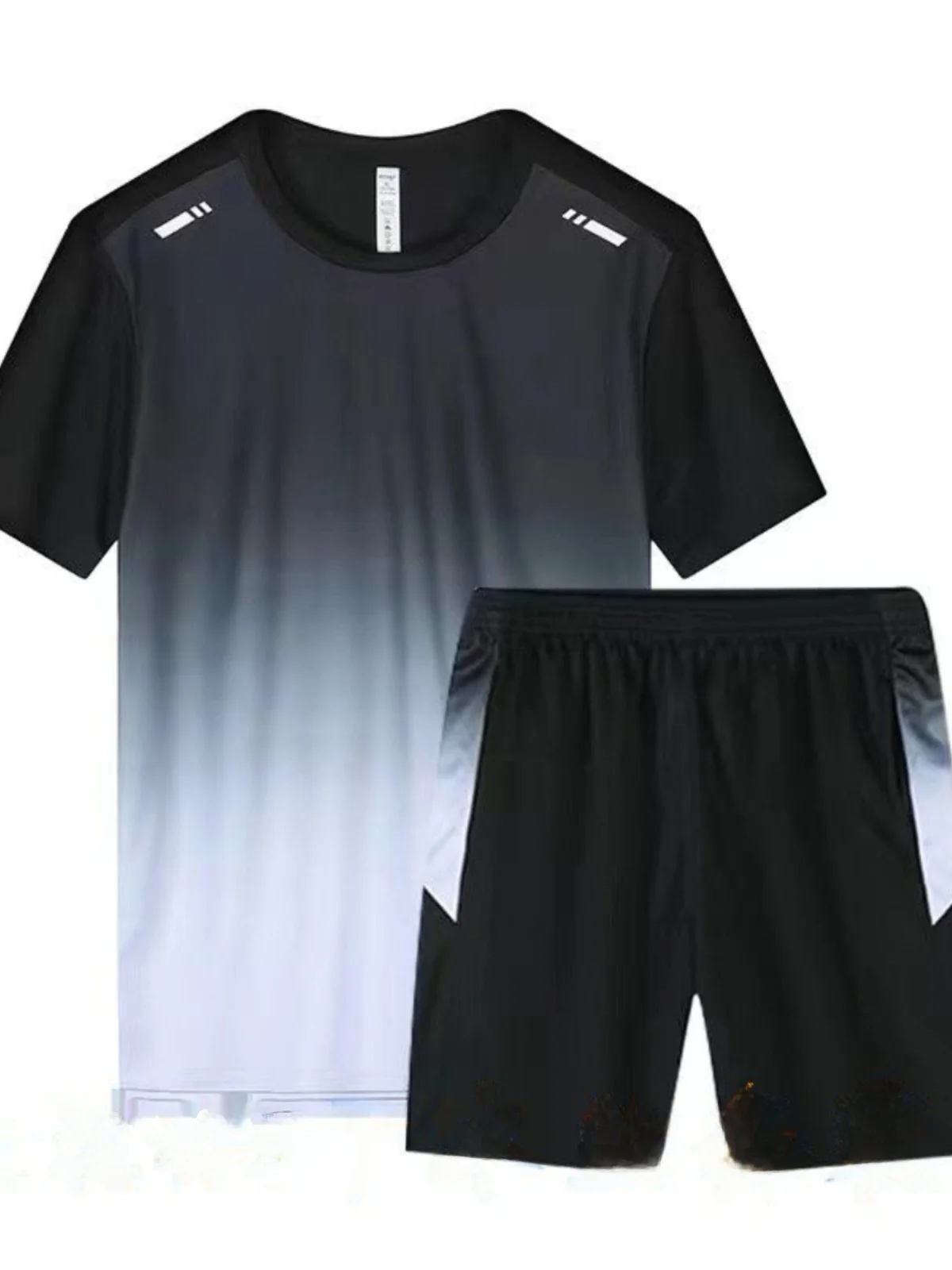 

Мужская спортивная одежда из ледяного шелка: дышащий быстросохнущий спортивный костюм, летняя футболка с коротким рукавом, шорты для бега и баскетбола, тренировочные шорты.