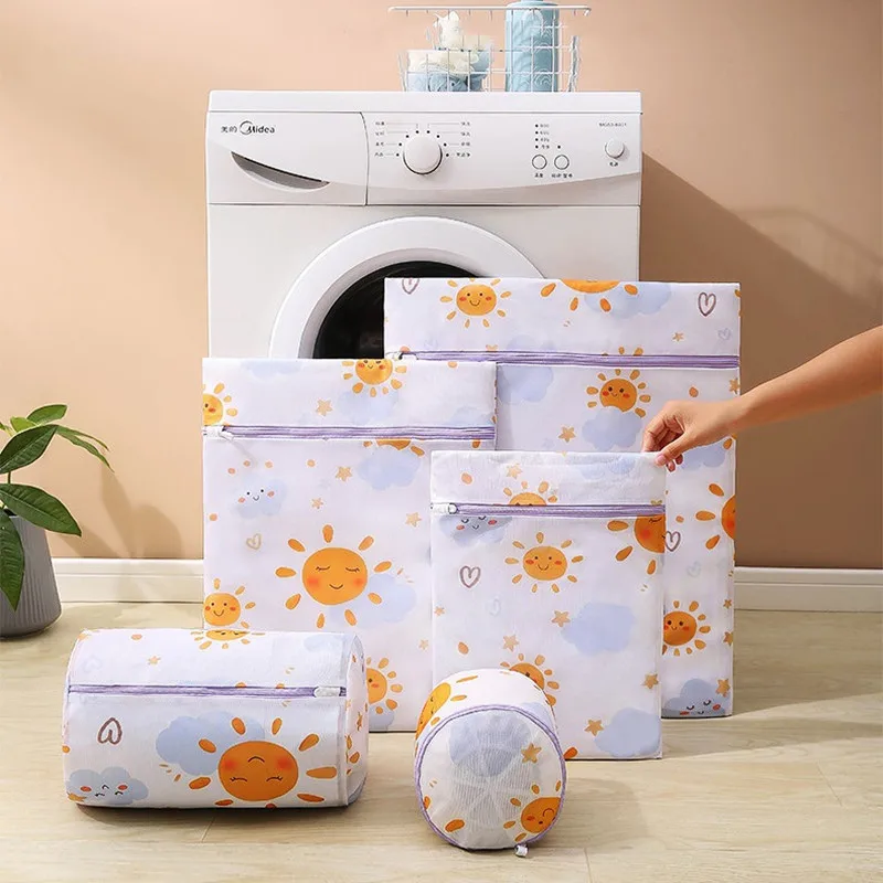 Washing Machine Laundry Bags Mesh Pringting Underwear Bra Socks Wash Bag Travel Portable Clothing Organizer Laundry Bag for Home