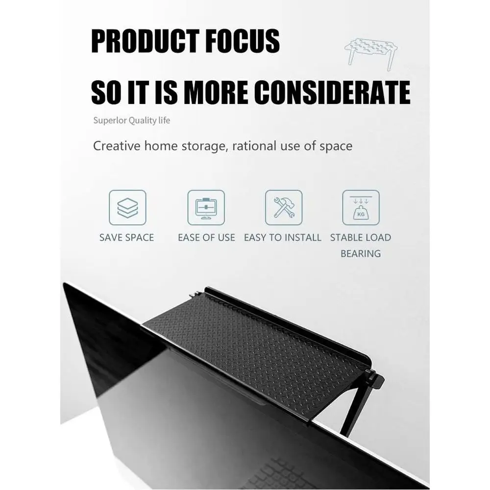 TV Top Shelf TV Mount Monitor Shelf Storage Shelf Floating TV Stand Router Shelf Adjustable Mount Media Box Game Console Router