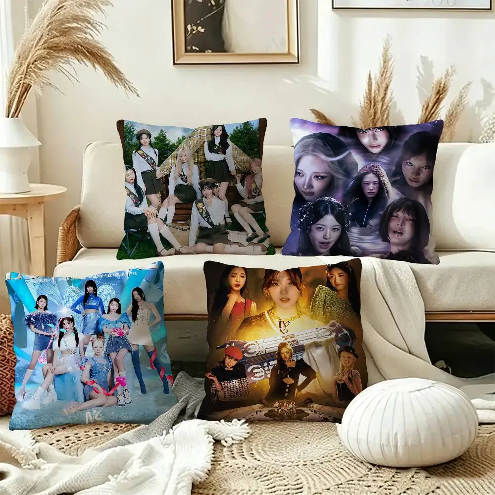 K-pop Youth Confidence I-I-IVE pillow cover sofa cushion cover home room decoration children gift