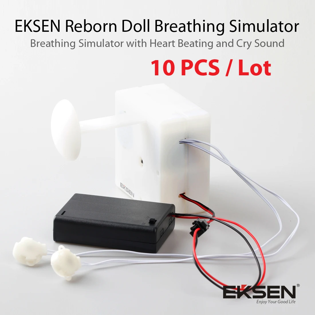 10PCS/Lot, 2 Key Button Breathing Simulator Module with Heart Beating and Cry Sound for Reborn Doll, Baby Dolls, Plush Toy.