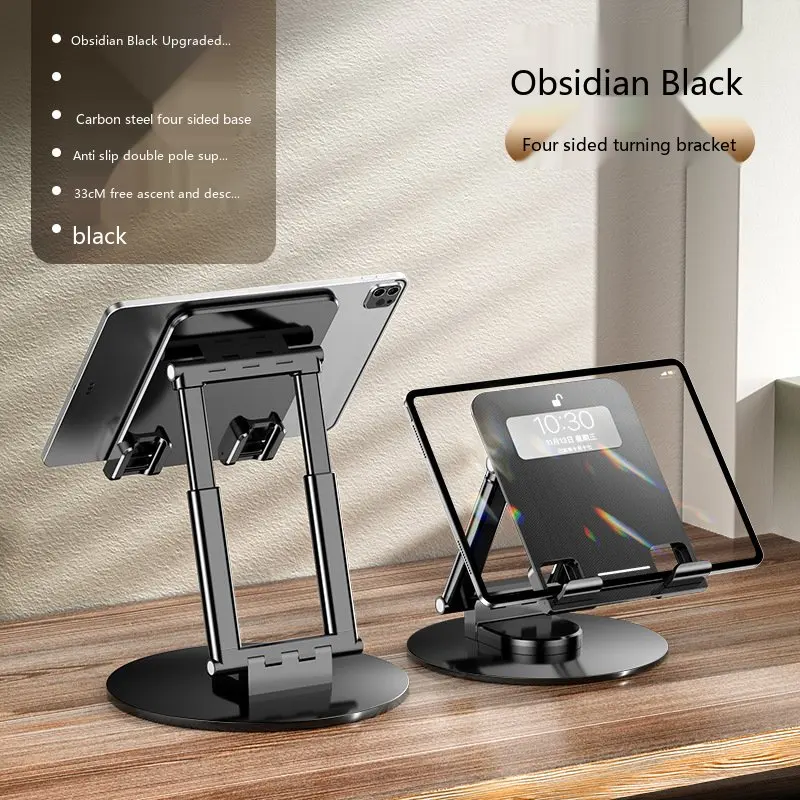 Desktop-Tablet-Ständer, Teleskopisch, Faltbar, Drehbar, Lazy-Halterung für Live-Streaming, Video, Online-Kurse, für Zuhause und Büro – Detail 14