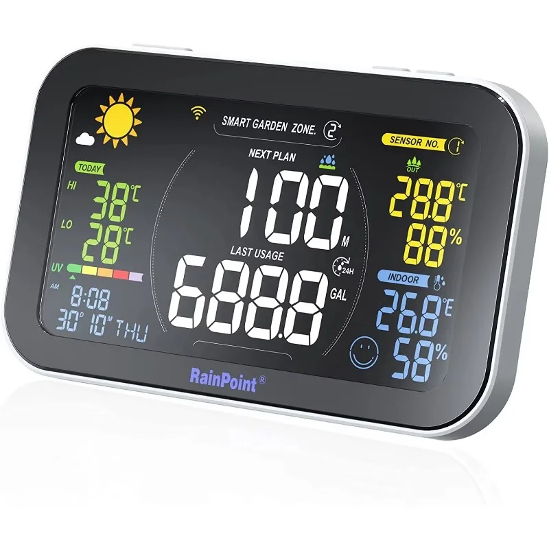 Sulama Hub'lı Akıllı Sulama Sistemi Toprak Sensörü Yağmur Sensörü Su Akış Ölçer Akıllı Bahçe