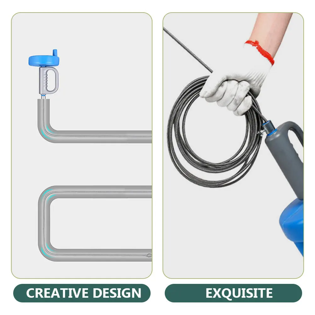 Rotatable Drain Clog Removing Tool Durable Long Handle Non Slip Bathroom Kitchen Sink Hair Clog Remover Flexible Cleaning Tool