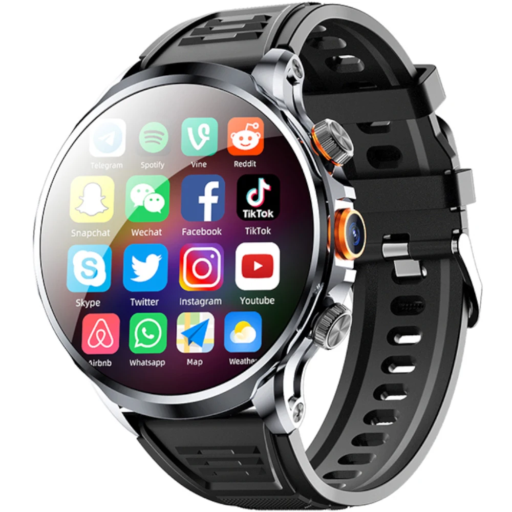 مخصص بالجملة 3Gb 32Gb / 4Gb 64Gb GPS Wifi NFC دعم متجر Google Play بطاقة Sim 4G Android Smartwatch مع الكاميرا