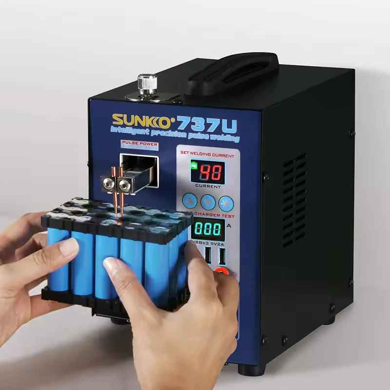 

Portable 737U Spot Welder Kit Welding + Lithium Battery Testing + 3 USB Charging Ports All-in-One