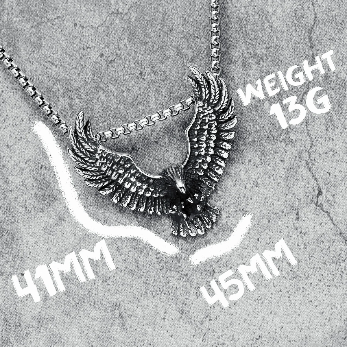 Flying Eagle Pendants Men Necklace 316L Stainless Steel Wild Hawk Hunting Chain Rock Party for Friend Male Jewelry Special Gift