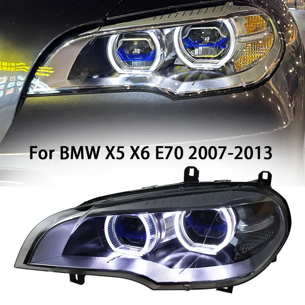 Car Accessories For 2007-2013 BMW X5 Led Headlight Assembly E70 Upgrade New Led Xenon Projector Lens DRL Turn Signals Headlamps