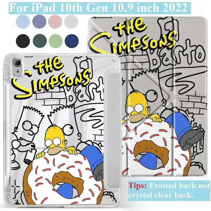 

Чехол для планшета с изображением Симпсонов для iPad Pro 11, 10, 9, 8, 7 поколений, 12.9 дюймов, Air 4, 5, M3, M2, 1, 2, M4, 11 дюймов, Pro 2025, Mini 6, 7