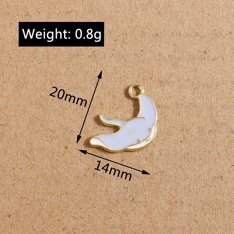 10 Stück süße Meereslebewesen Charms für Schmuckherstellung Emaille Seestern Muschel Muschel Charms Anhänger DIY Halskette Ohrringe Accessori – Detail 8