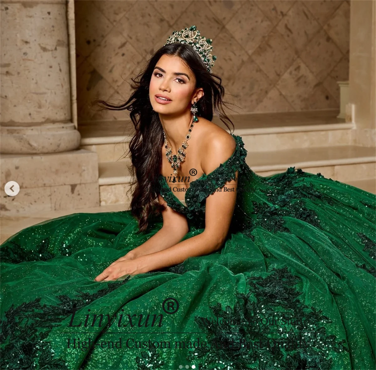 Eelgant 볼 가운 레이스 아플리케 Quinceanera 드레스 오프 숄더 스위트 16 가운 생일 맞춤형 멕시코 Vestidos De 15 Anos
