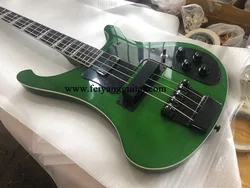 Electric Bass Guitar with Adjustable Bridge,4003 4 String Bass, Green Color, Rosewood Fingerboard, High Quality, free shipping