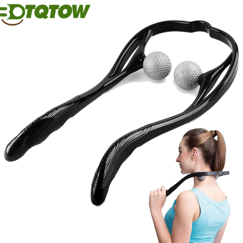 

1PC Neck Massager Shiatsu Deep Tissue Dual Trigger Point Shoulder Massager for Pain Relief,Ergonomic Handle Design for Neck,Back