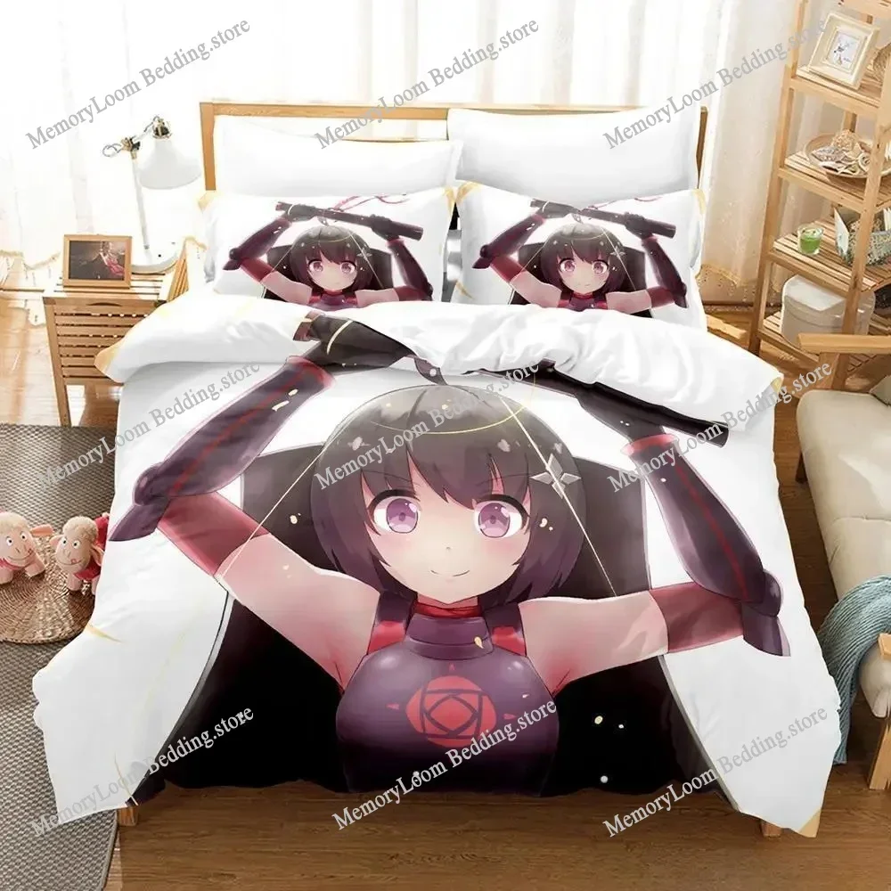 Anime BOFURI I Don’t Want To Get Hurt, So I’ll Max Out My Defense Bedding Set Single Twin Full Queen King Size Bed Set Adult Kid