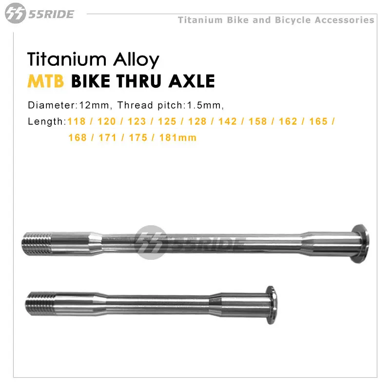 

Titanium Alloy MTB Road Bike Thru Axle Front Fork Shaft M12xP1.5/ 12x142/148 Bicycle Quick Release Wheel Accessories