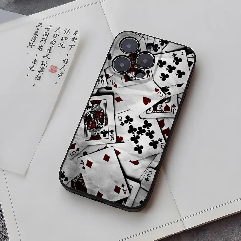 Poker Ace of Spades Phone Case for iphone 16ProMax 15 11 13 14 Pro Xs Max Mini Xr X 7 Plus Shell Coque