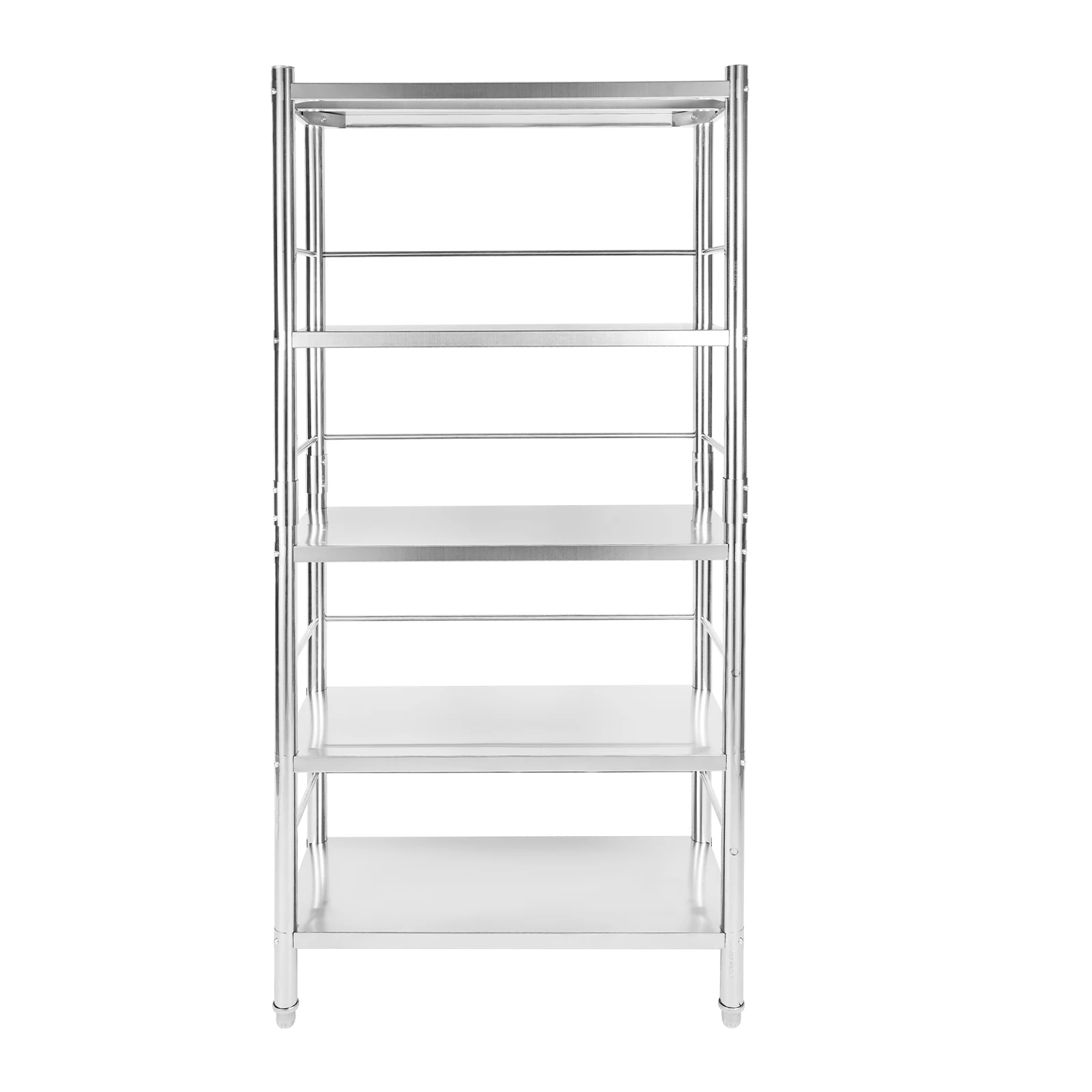 

5-Layer Stainless Steel Shelving, 200 lbs Capacity, Easy Installation for Home or Kitchen Storage