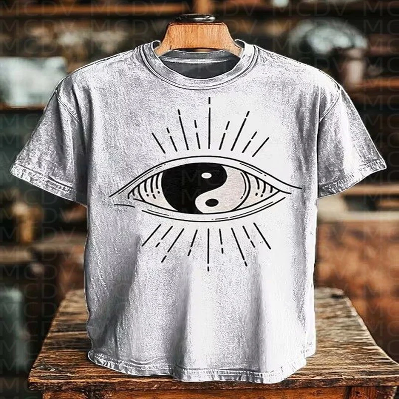 Strips Printed T-Shirt Men's For Women's Cotton Black T Shirts Summer Tops