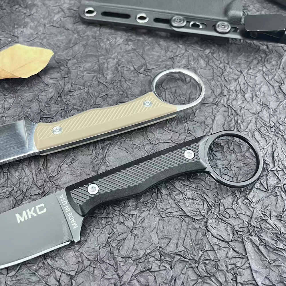 سكين شفرة ثابتة 20AZ/MKC سكين مستقيم نايلون ABS مقبض 440C شفرة البرية مغامرة متعددة الوظائف المحمولة عالية الجودة