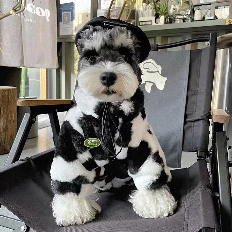 

Dog clothes autumn and winter warm schnauzer fah bichon teddy small and medium-sized dogs and cats thickened fur coat