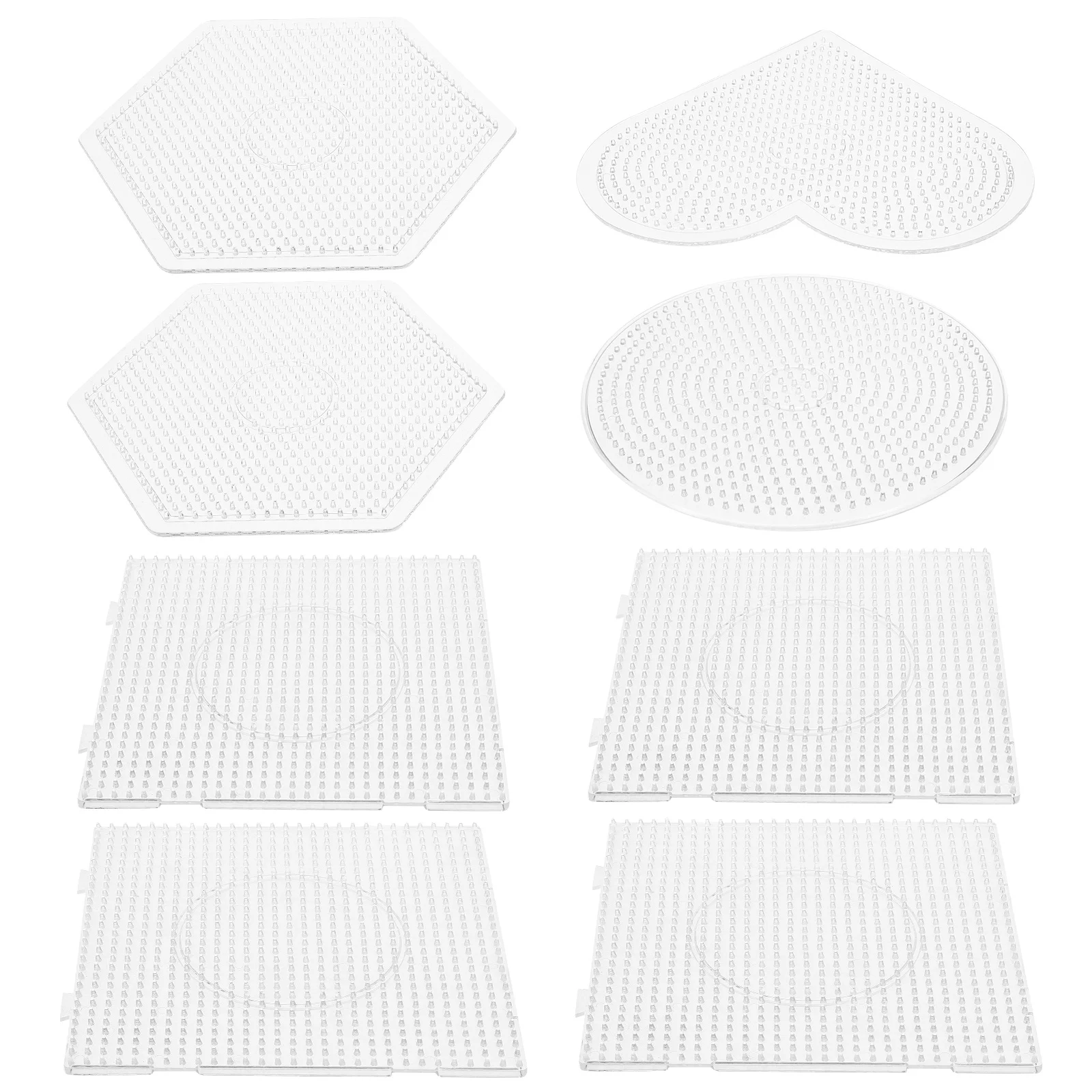 مجموعة واحدة من ألواح الخرز القابلة للتشكيل، ألواح بلاستيكية شفافة كبيرة الحجم متعددة الأشكال، قوالب حرفية للأشغال اليدوية الإبداعية