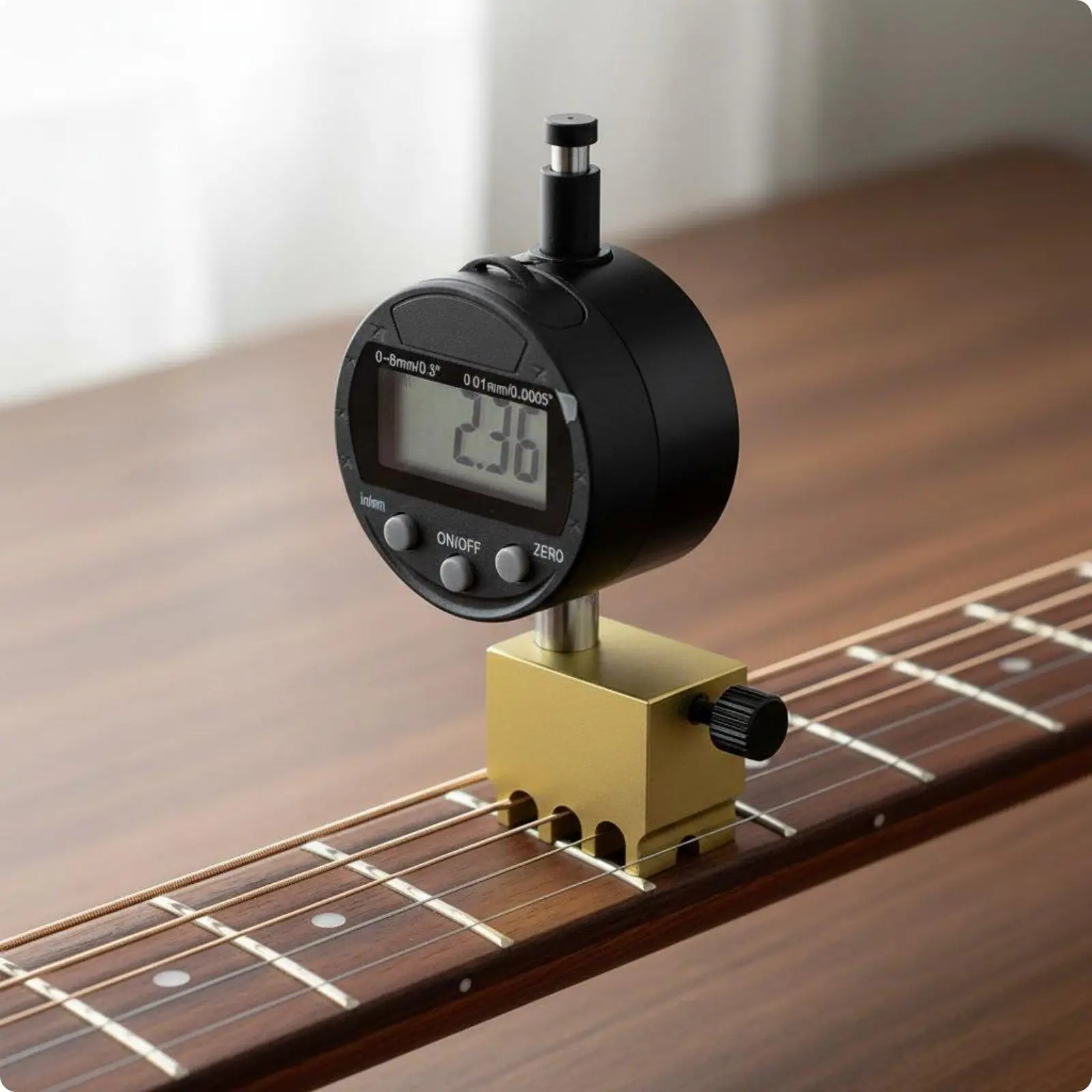 Guitar String Gauge Meter Clear Digital Readout Brass Setup Ruler Luthier Guitar Tools for Electric Guitar Strings