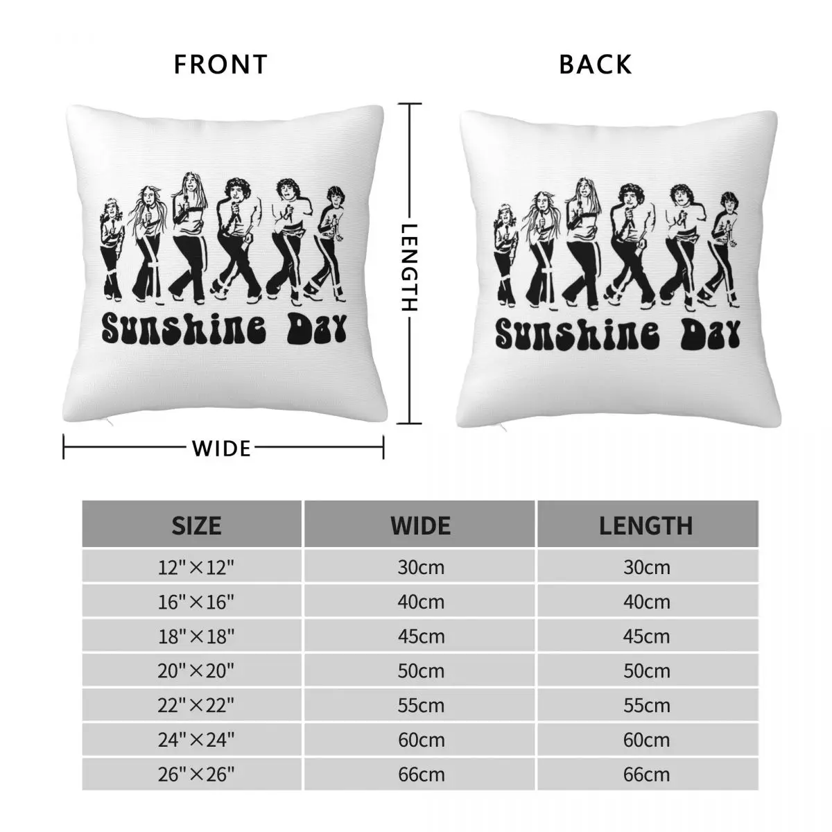 Brady Bunch Sunshine Day Square Pillowcase Polyester Linen Velvet Creative Zip Decor Throw Pillow Case Car Cushion Case
