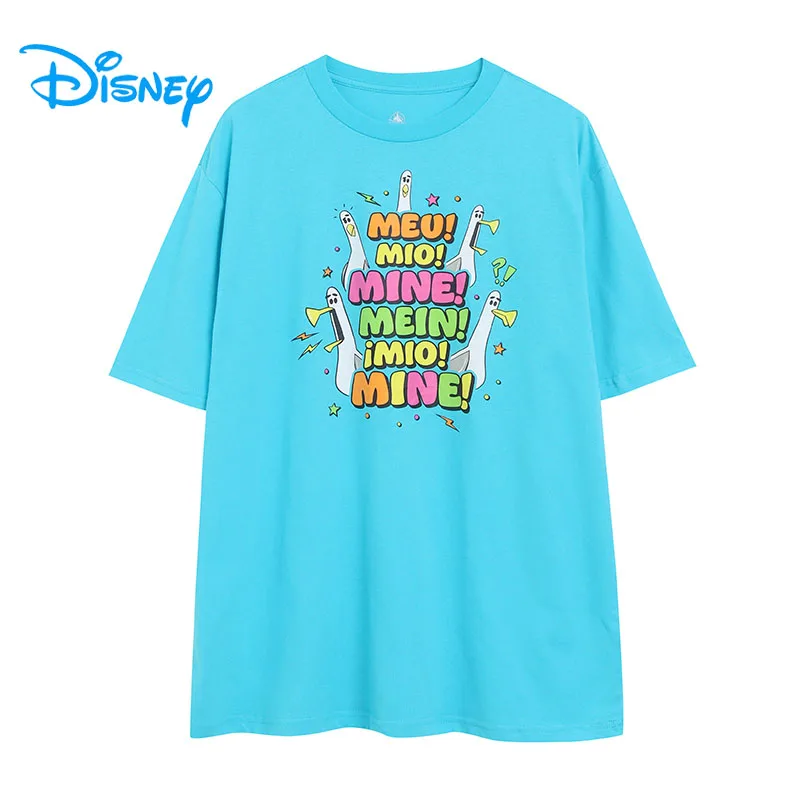 

Футболка Disney Finding Nemo Seagull с круглым вырезом, женская футболка с коротким рукавом и рисунком, женская повседневная свободная футболка, топ, летняя уличная одежда Femme