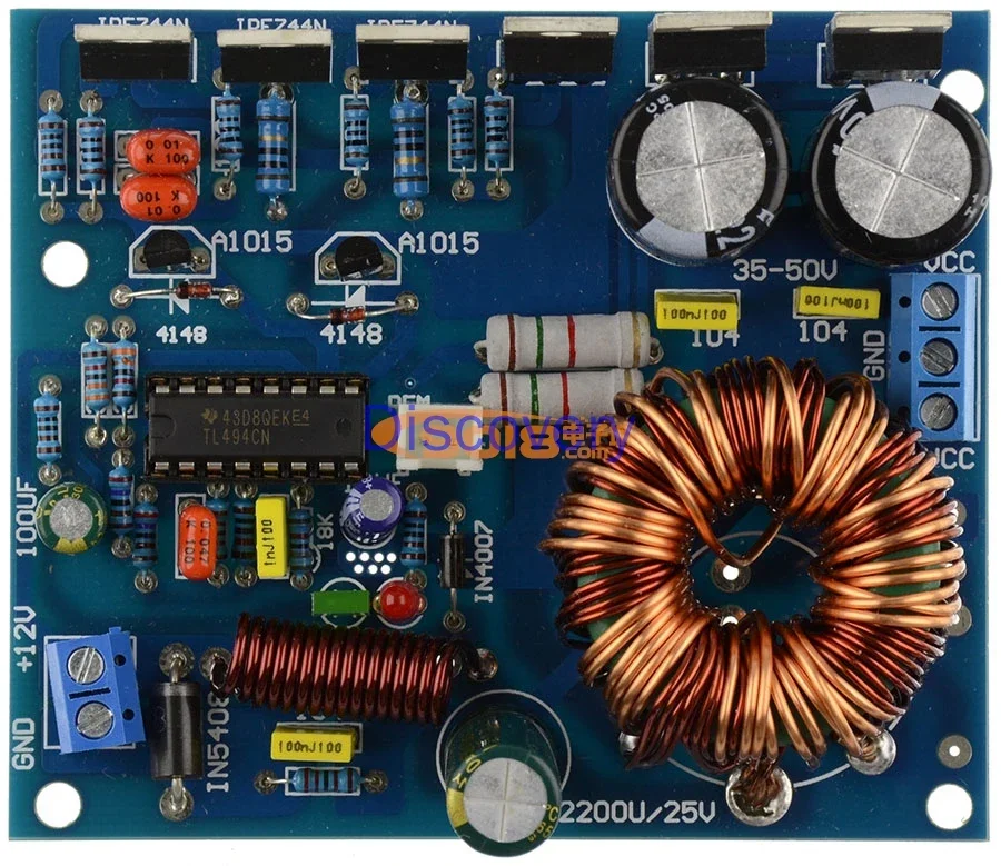 180W DC Single DC12V to Plus or Minus 12 to 36V Car Amplifier Boost Switching Power Supply Board Adjustable Voltage