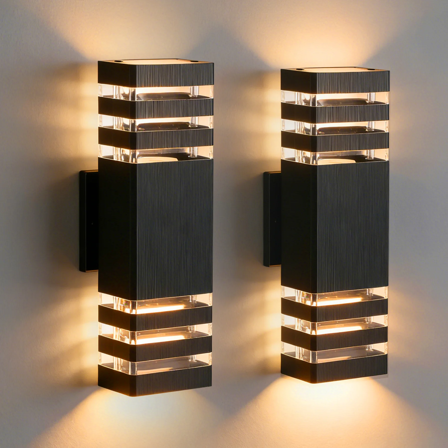 

Outdoor Wall Lamp IP65 Waterproof Replaceable E27/GU10 Bulb Wall Sconce Up Down Home External Gate Porch Corridor Wall Light