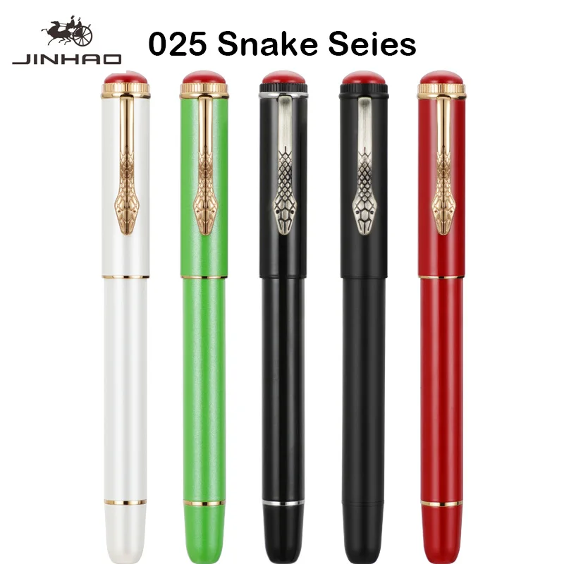 

JINHAO 2025 Snake Fountain Pen uxury Retro Design M/F/EF Nib Metal Elegant Clip Writing Pens Office School Supplies Stationery