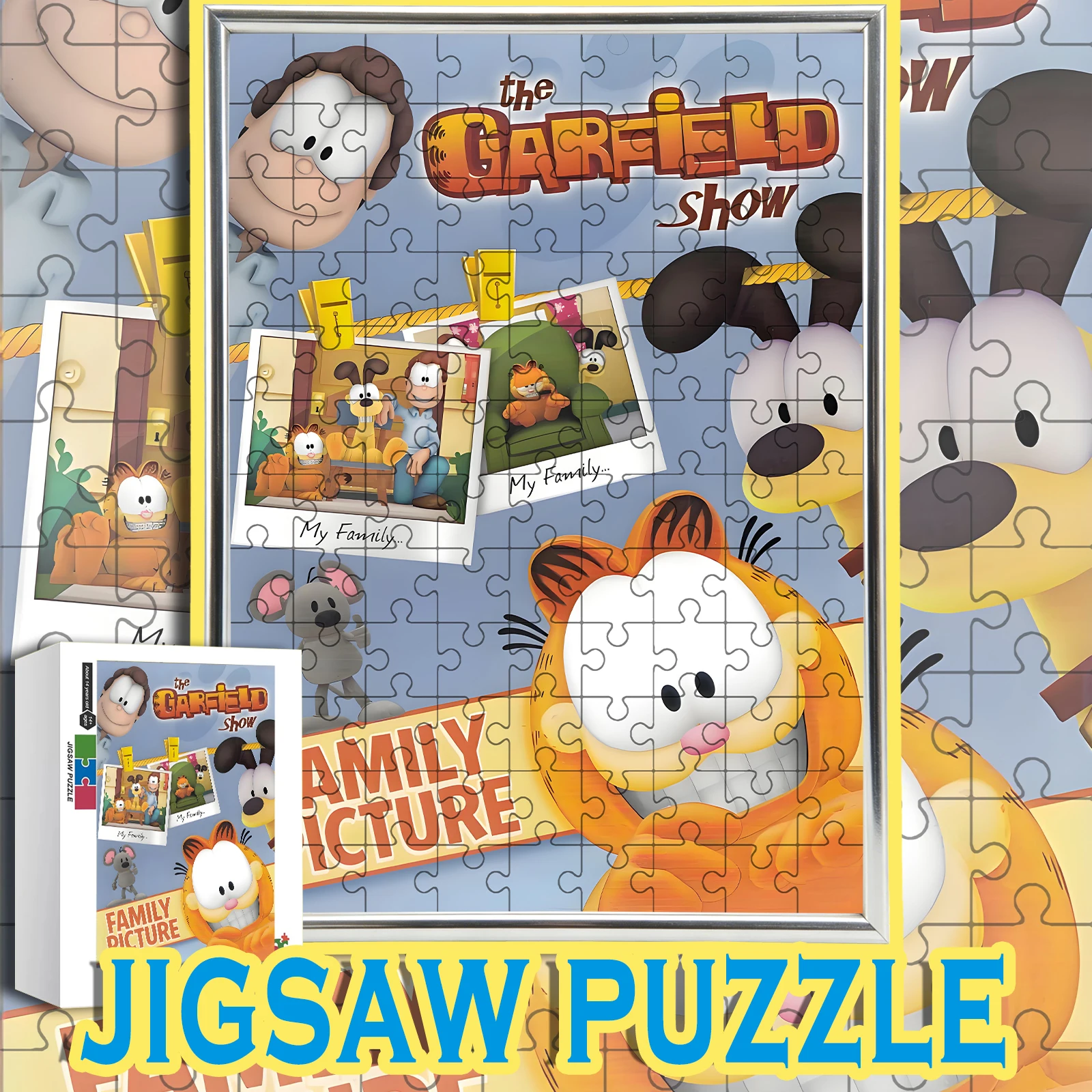 

Пазл «Теплая семейная атмосфера: Шоу Гарфилда: Все персонажи» 108/200/300/500/1000 элементов для фанатов