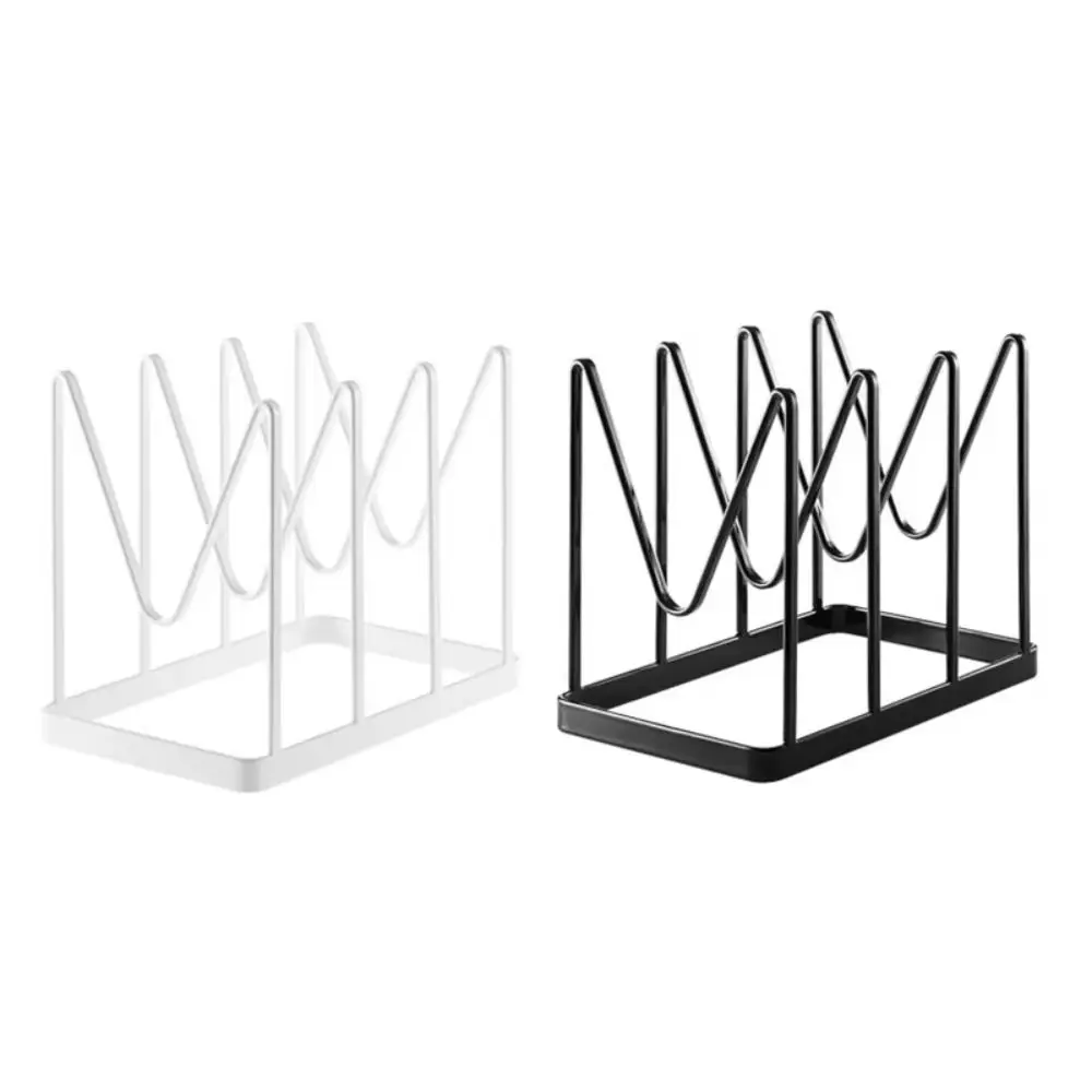 

Good Load-bearing Pot Lid Holder Punch Free Multi-layer Pot Cover Drain Rack Durable Practical Cutting Board Shelf Storage Rack