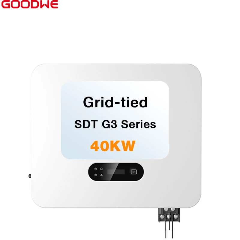 

Goodwe SDT G3 Series IP66 GW40K-SDT-C30 Three Ph se 3/4 MPPTS 40KW 40KV DC C on Grid Sol r Inverters