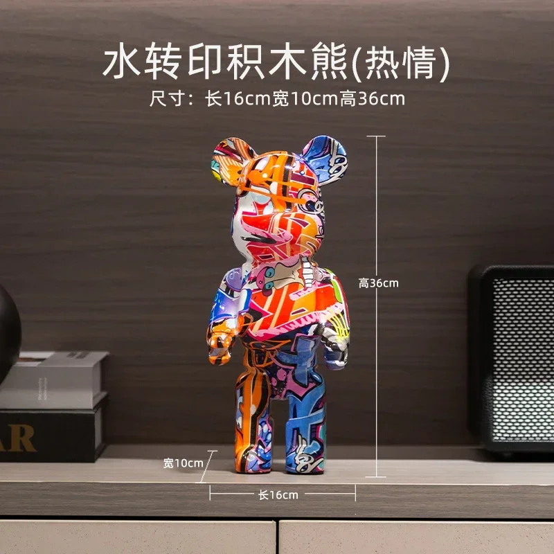 

36CM/26CM Passionate and Colorful Violent Bear Decoration Light Luxury High end TV Cabinet Wine Cabinet Decoration