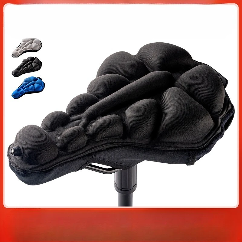 Inflatable Airbag Shock‑Absorbing Seat Cover Universal for MTB Road Bike Breathable Wear‑Resistant Anti‑Slip