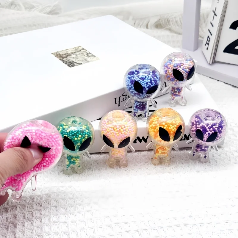 

2 шт. мини-игрушки-сквиши в виде инопланетян, игрушки-антистресс для вечеринок, забавные шарики-существа из космоса, фиджет-игрушки