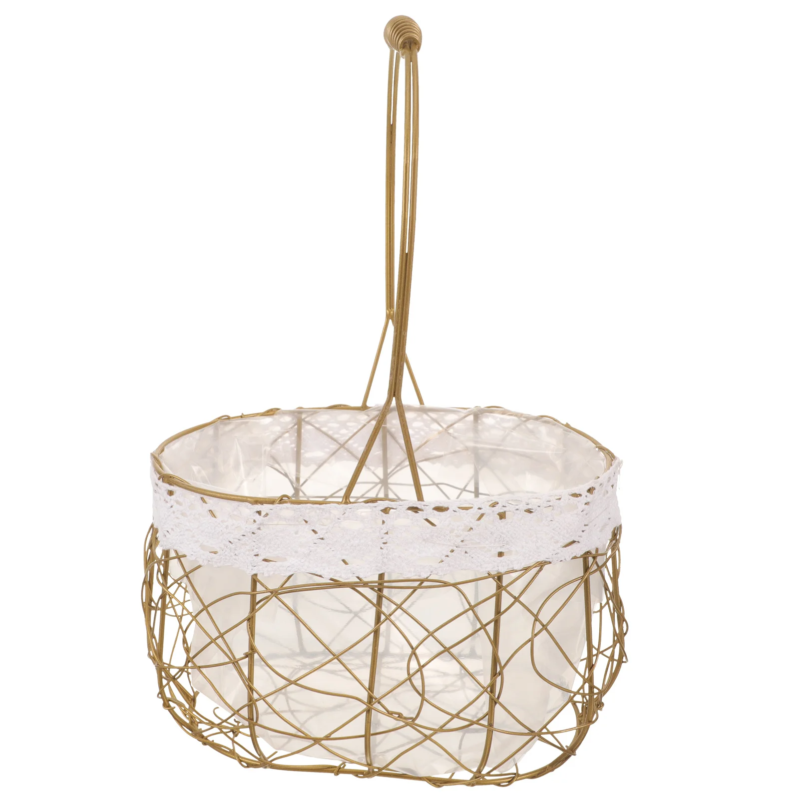 

Artistic Iron Storage Basket Hollow Wire Tabletop Fruit Bread Picnic Decorative Multi- Kitchen Organizer