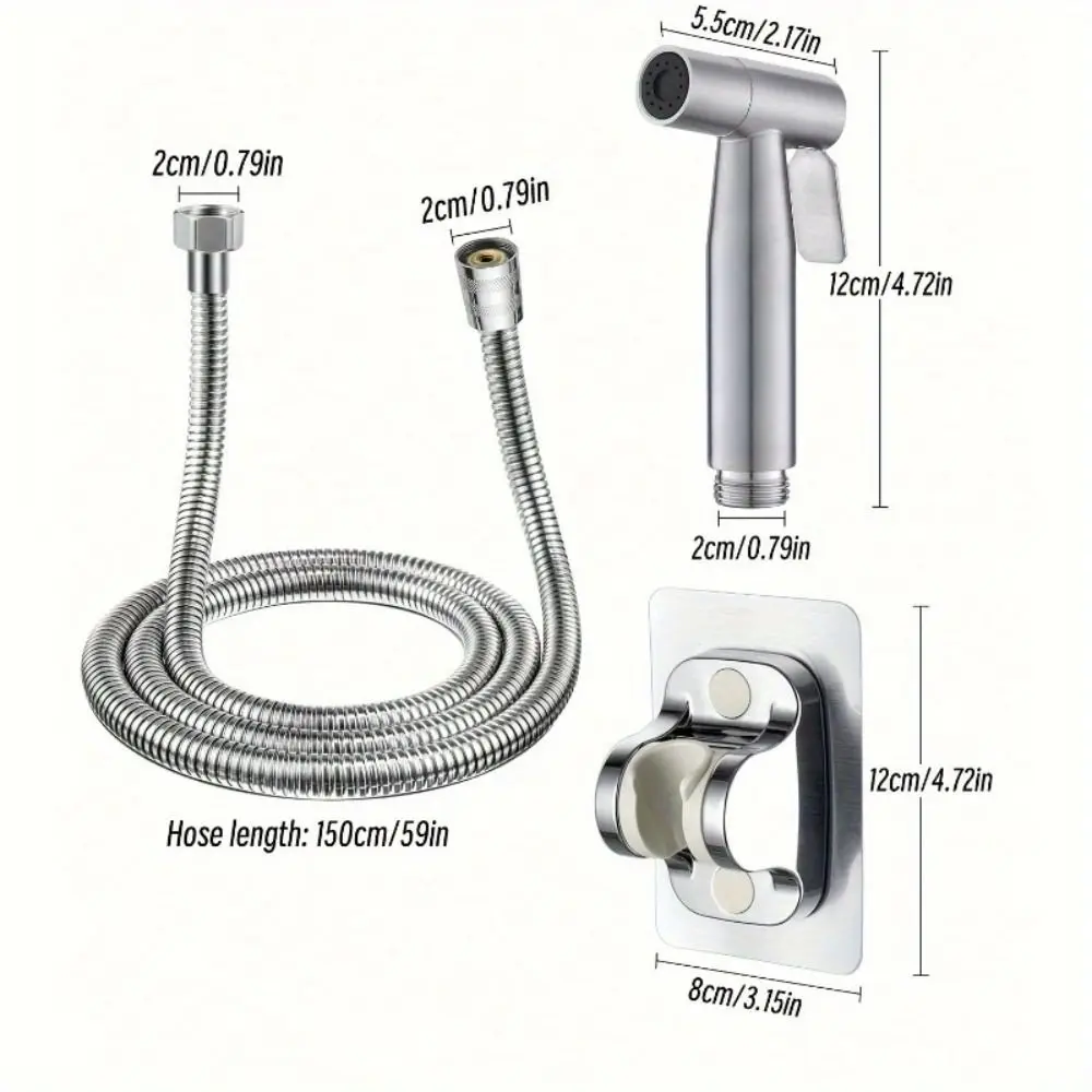 High Pressure Handheld Bidet Sprayer Set Adjustable Self Cleaning Women Washer Sprinklers Non-leakage Easy To Install