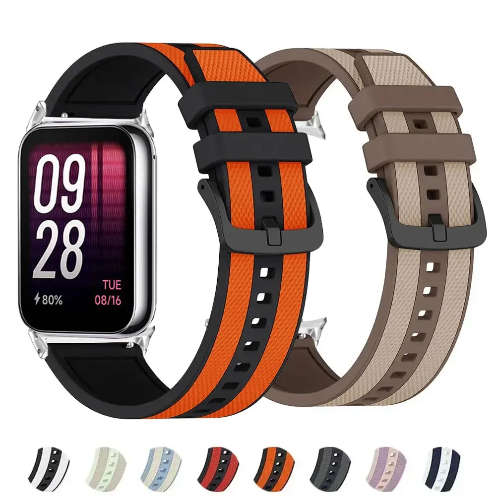 Силиконовый ремешок для Xiaomi Mi Band 9 Pro/8 Pro, двухцветный браслет с одуванчиком, браслет для Redmi Watch 4/5, сменный ремень
