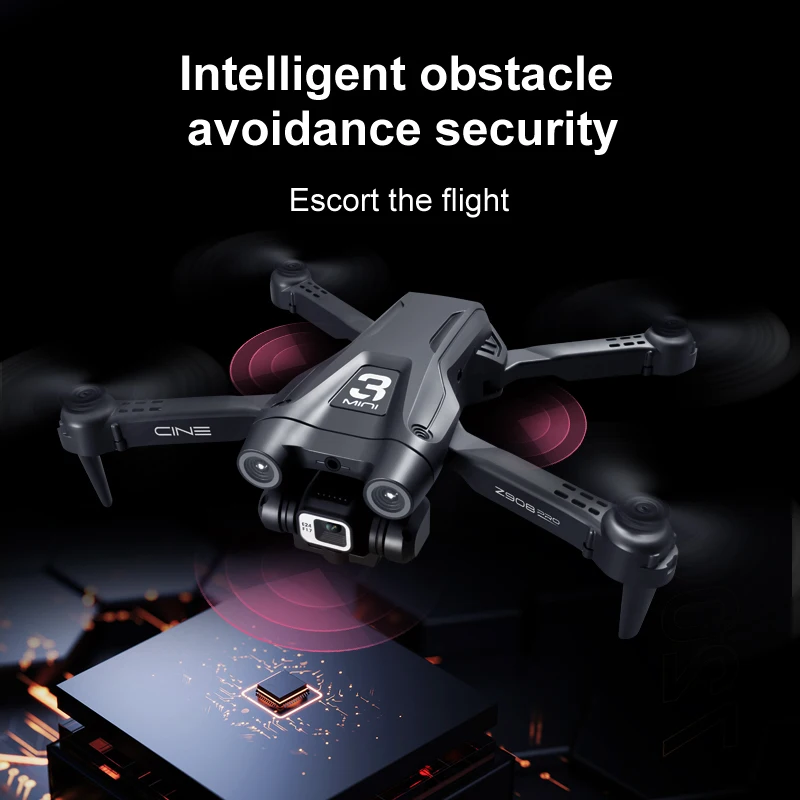 EBOYU Z908PRO RC Drone w/ 3 sides Avoid Obstacle WiFi FPV 4K Dual HD Cameras Altitude Hold Foldable RC Quadcopter Drone Gift Toy