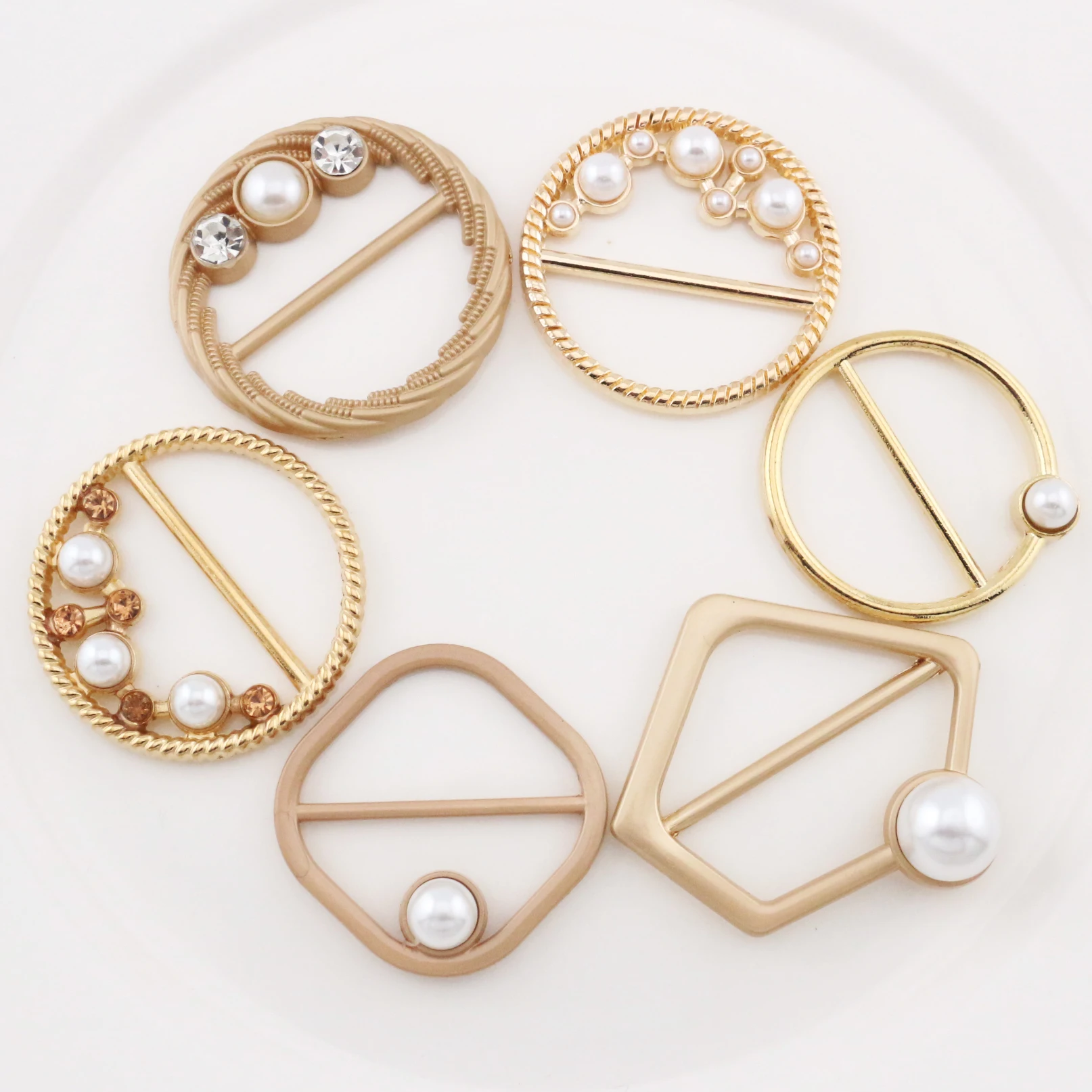 1 قطعة زر الخصر متابعة قميص تي شيرت اللؤلؤ دبابيس الأوشحة الكريستال زر DIY بها بنفسك للنساء فستان الملابس اكسسوارات الديكور #2